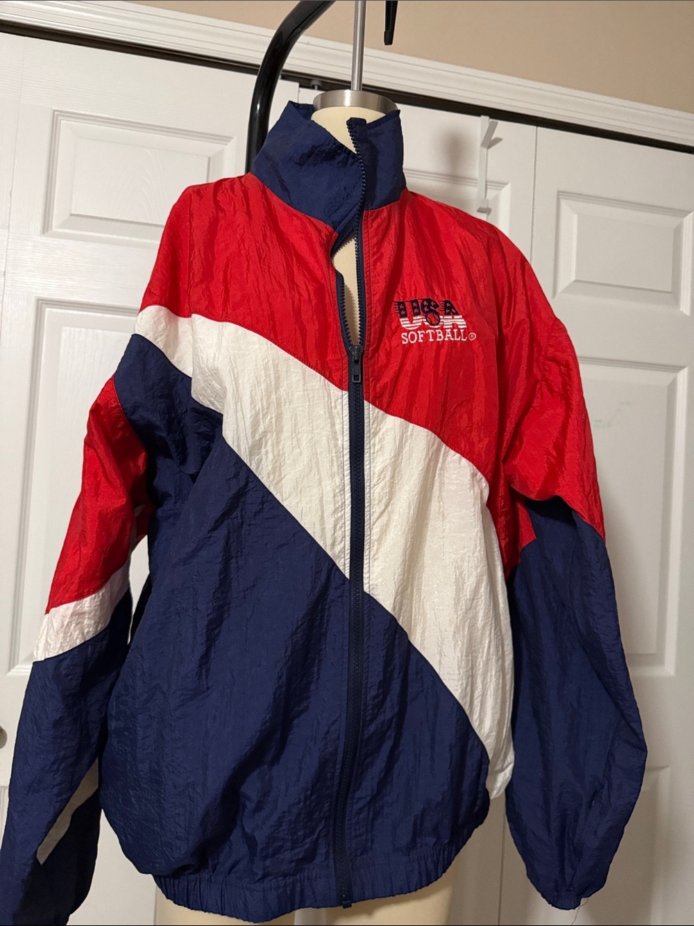 USA 1996 Olympic Softball Official Team Jacket - Red/Navy/White